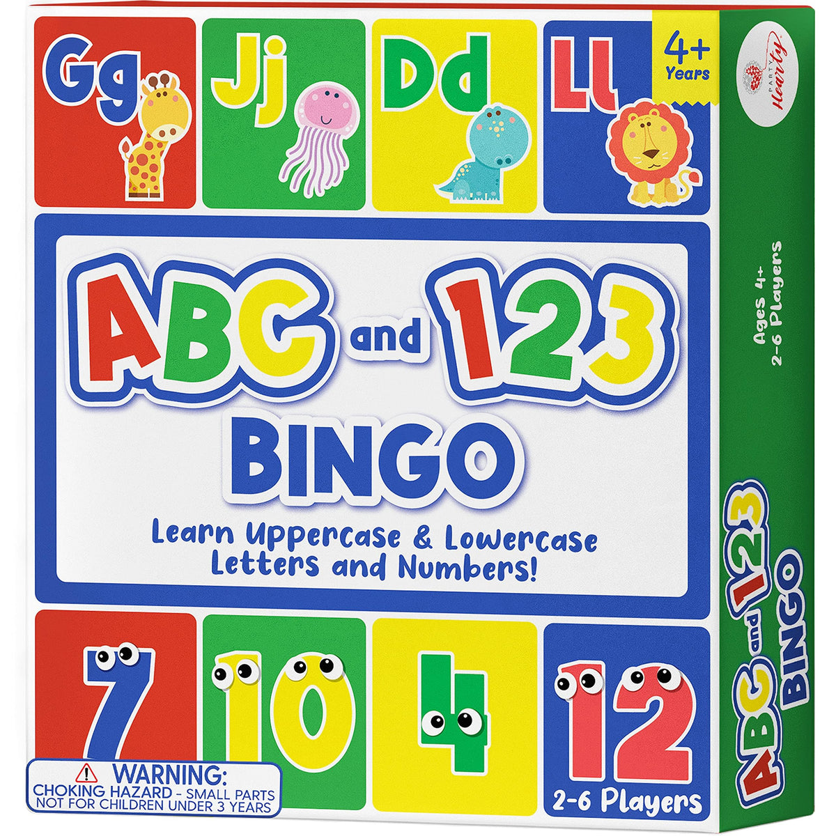 Party Hearty alphabet-number bingo boards for engaging literacy and numeracy practice.