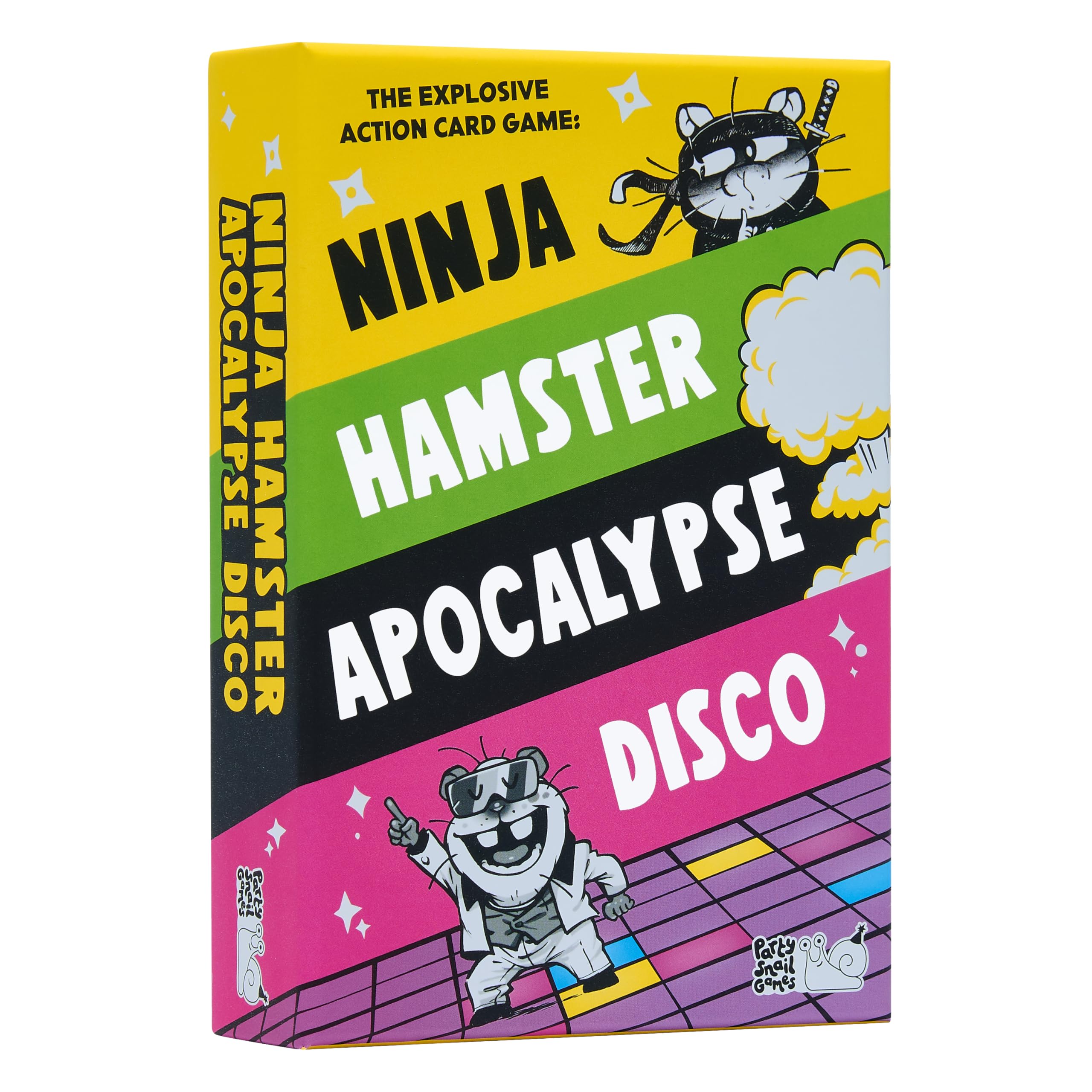 Ninja Hamster Apocalypse Disco pack front: compact, travel-friendly setup for quick play