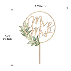 Party to Be Mr & Mrs Greeny design-02 fits 6/8 inch cakes securely.