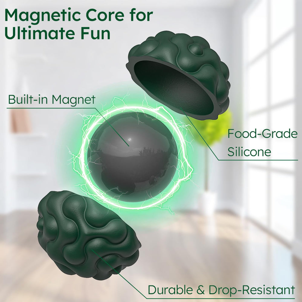 Party Tonight central magnet with soft textured shell for quiet, calm fidgeting.