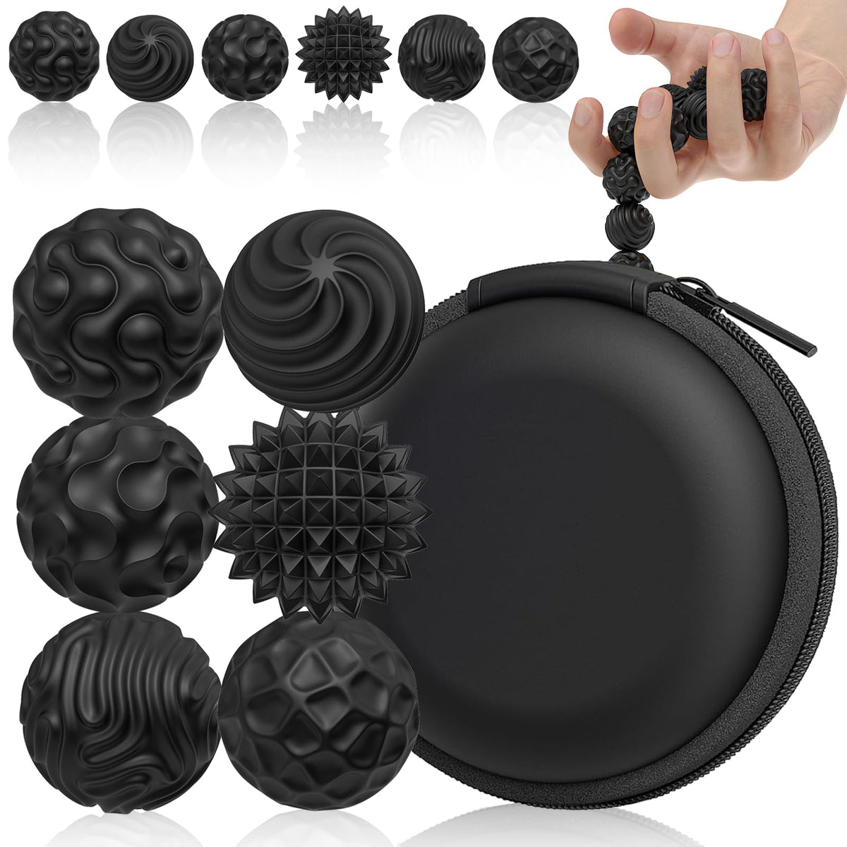 Party Tonight silicone magnetic balls with central magnet and textured exterior for focused tactile engagement.