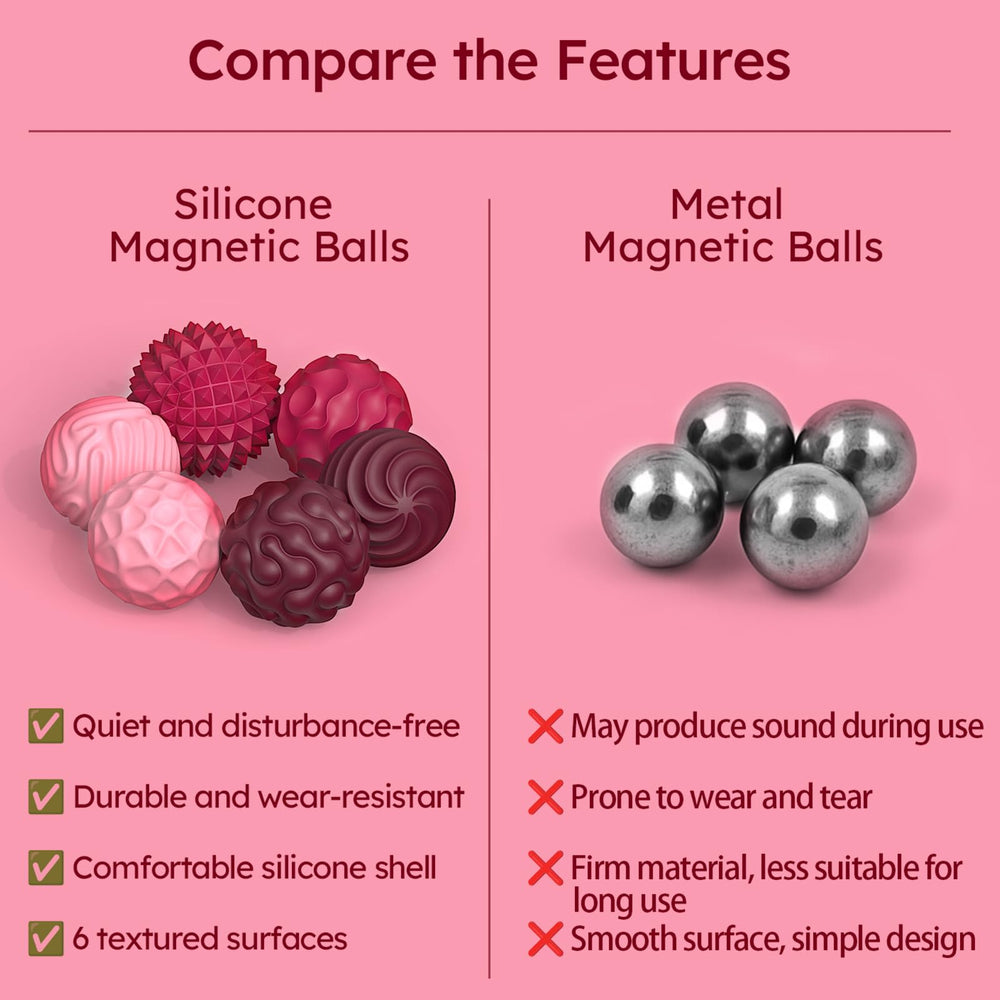 PARTY TONIGHT silicone magnetic balls in action: push, pull, and connect.