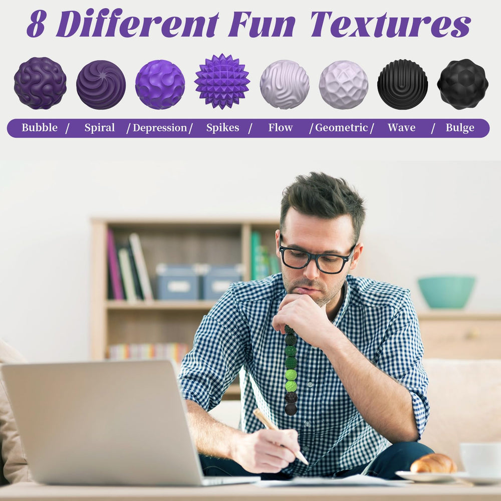Party Tonight silicone magnetic balls feature diverse textures for calming or energizing touch.