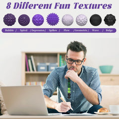 Party Tonight silicone magnetic balls feature diverse textures for calming or energizing touch.