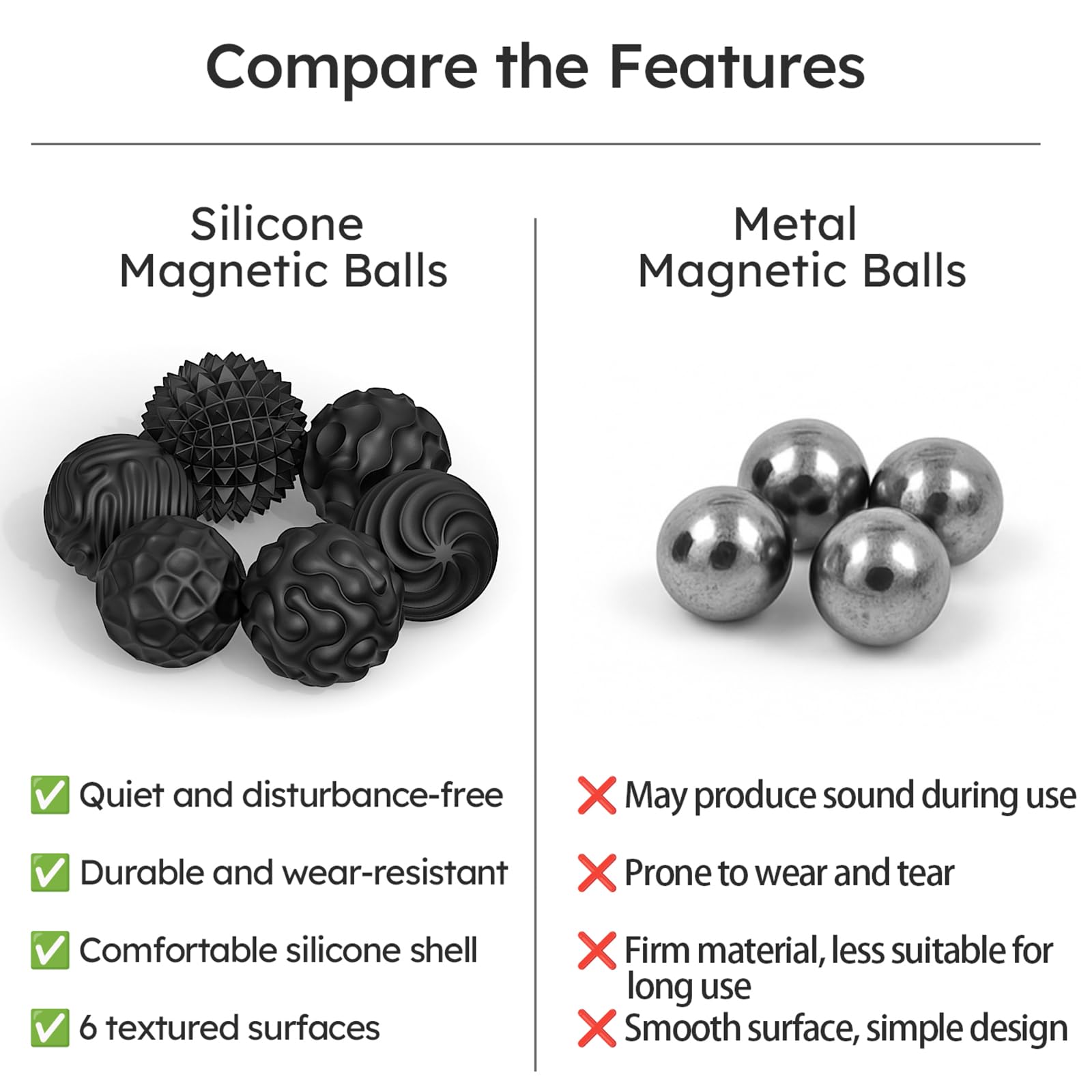 Party Tonight silent fidget balls provide quiet stress relief at work or library.