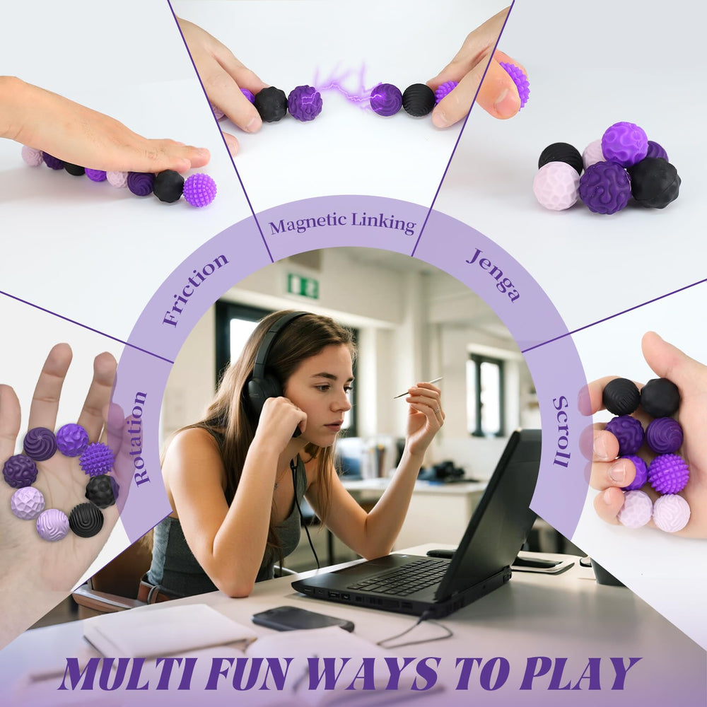 Party Tonight silicone magnetic balls operate quietly for office, library, or classroom use.