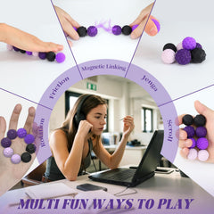 Party Tonight silicone magnetic balls operate quietly for office, library, or classroom use.