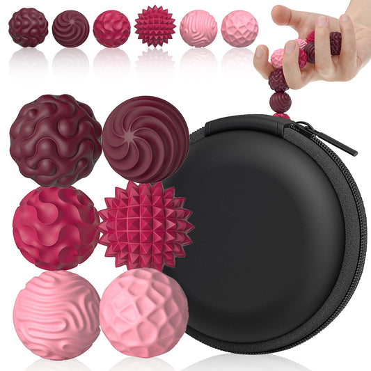PARTY TONIGHT silicone magnetic balls red for quiet, tactile play and focus.