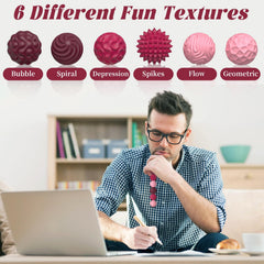 PARTY TONIGHT silicone magnetic balls texture ridged for varied sensory feedback.