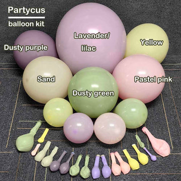 Partycus lavender yellow green balloon bundle ready for DIY arch