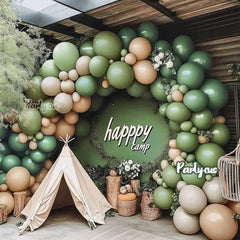 Neutral backdrop ideal for baby showers, birthdays, and holiday decor