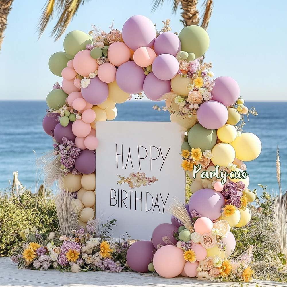 Partycus decorative ribbon and accessories to finish a pastel garland