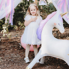 PartyDeco premium quality unicorn balloon sourced from Europe for lasting display.