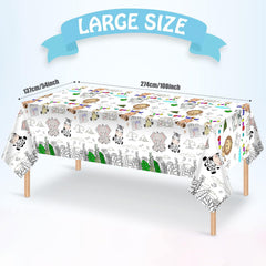 PartyGarden elephant tiger lion zebra giraffe patterns invite creative coloring fun.