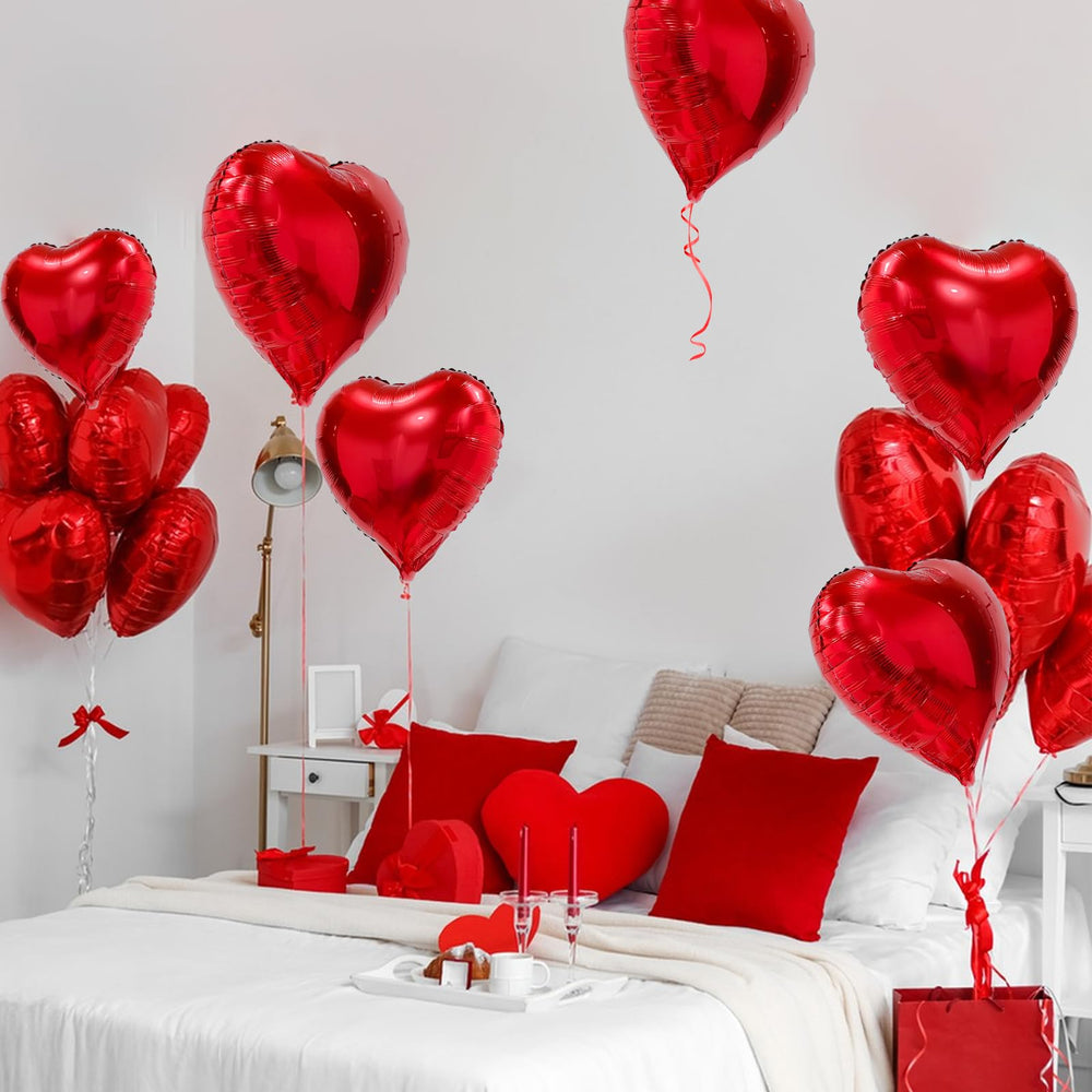 PartyGarden 20pcs of red hearts create standout centerpieces and romantic room accents.