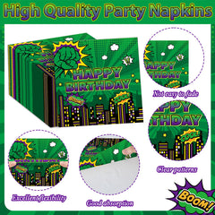 Party Greeting Green Hero plastic forks for sturdy servings and easy handling.
