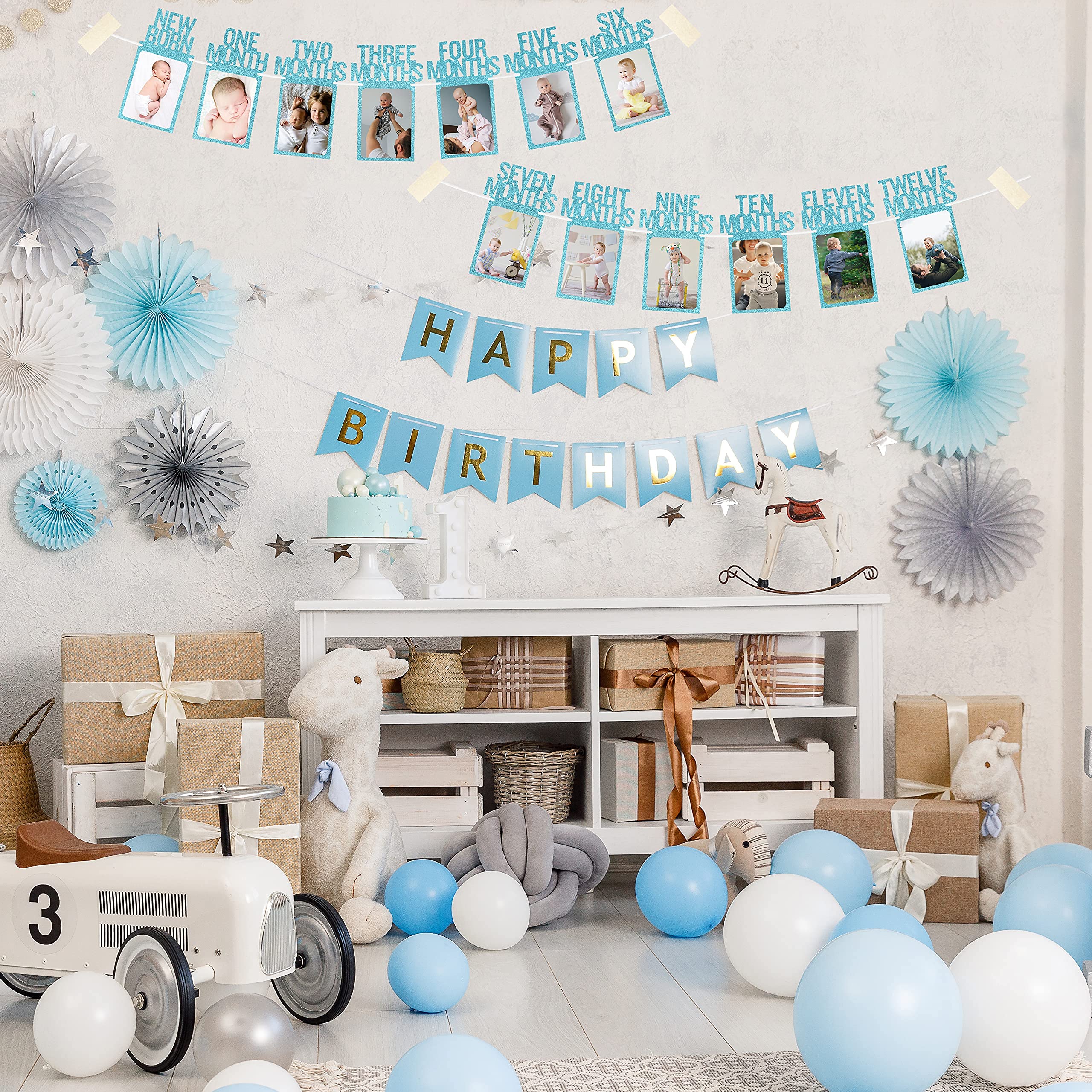 PartyHooman baby boy blue banner ideal for themed celebrations