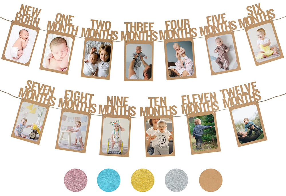 PartyHooman first birthday banner prestrung for quick setup.