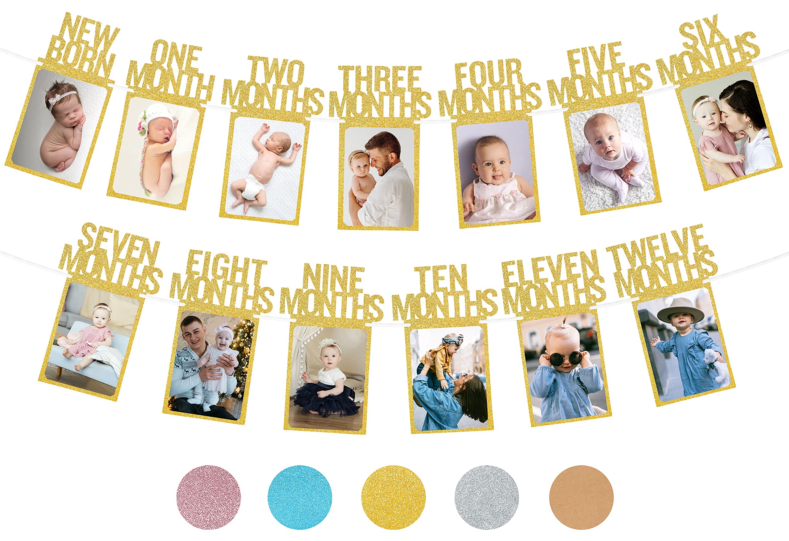 PartyHooman first birthday banner prestrung for quick setup