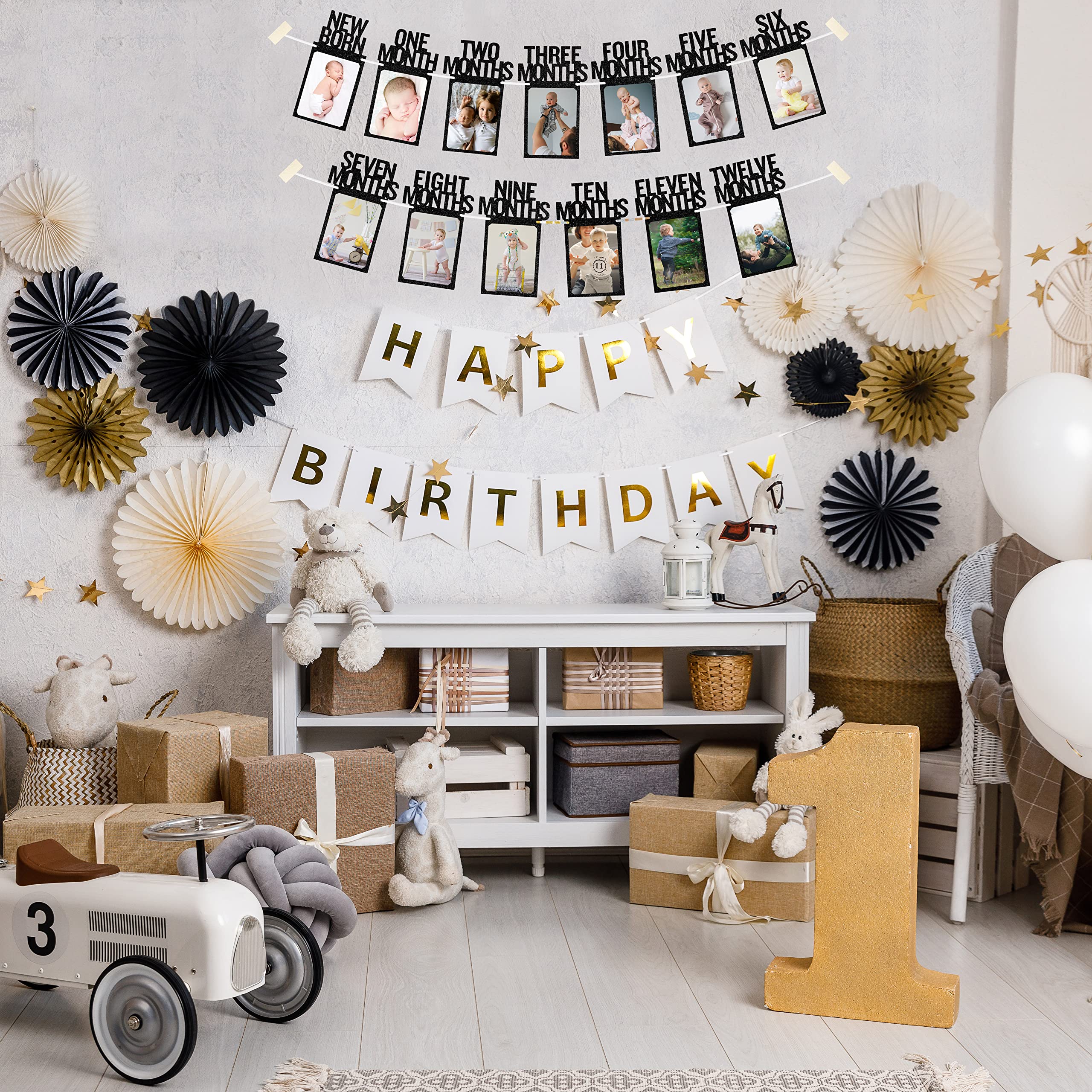 PartyHooman long-lasting birthday decor for 0–12 month milestones.