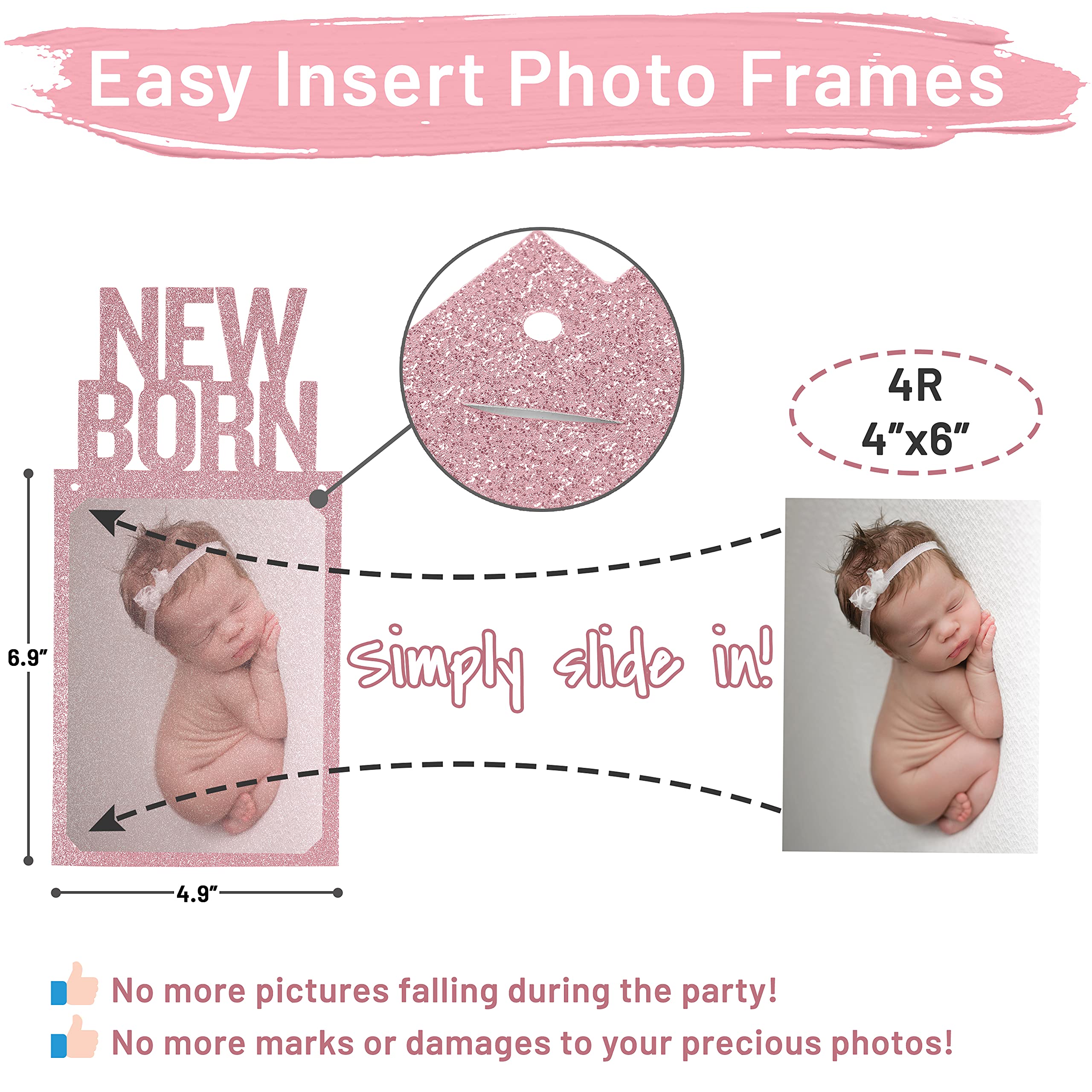 PartyHooman newborn card included for complete milestone display