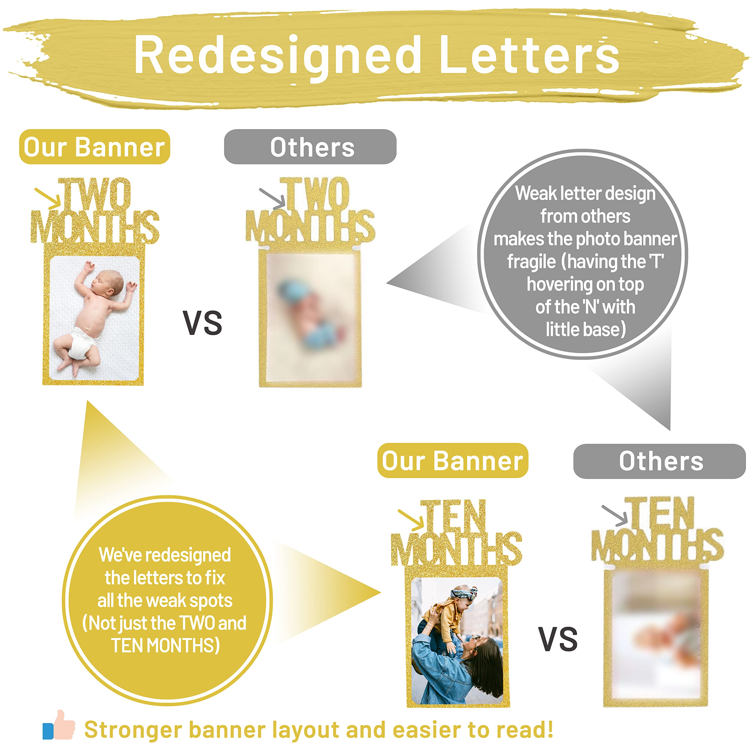 PartyHooman redesigned letters provide sturdy clear typography
