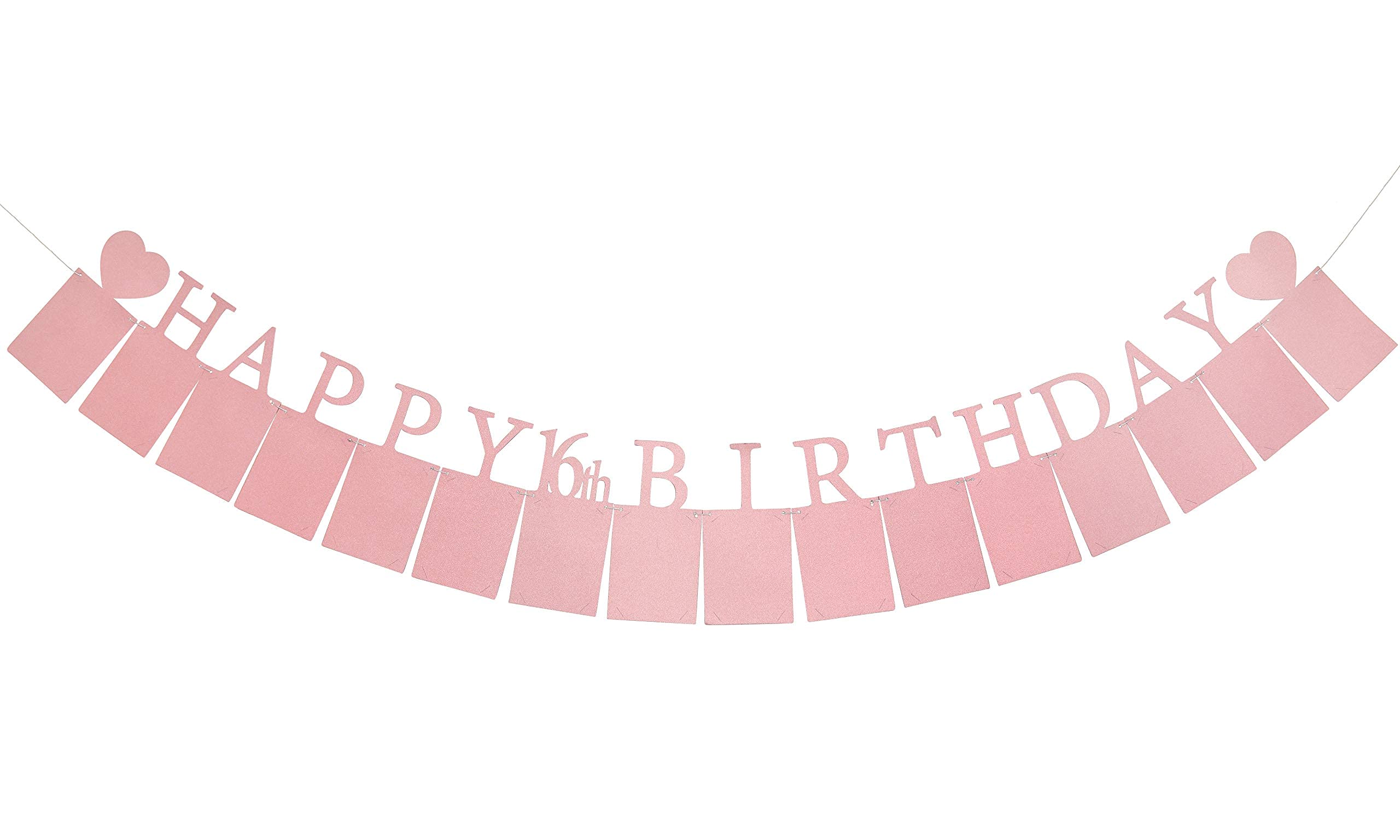 PartyHooman Sweet 16 banner set as cake table backdrop.
