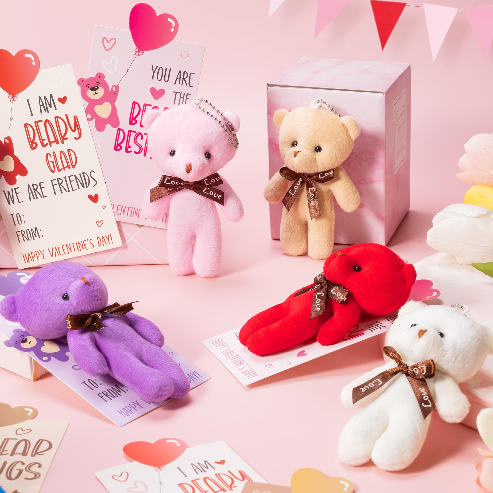 Partylamb mini bear keychain is small and easy to carry on backpacks