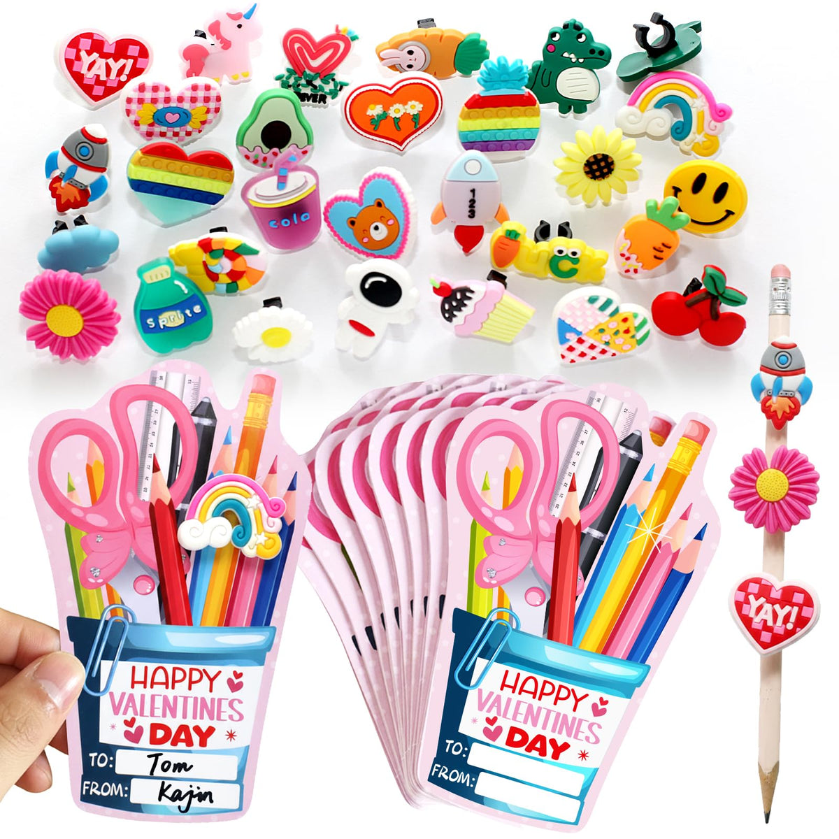 PartyLOUD valentines cards for kids – colorful classroom exchange ready