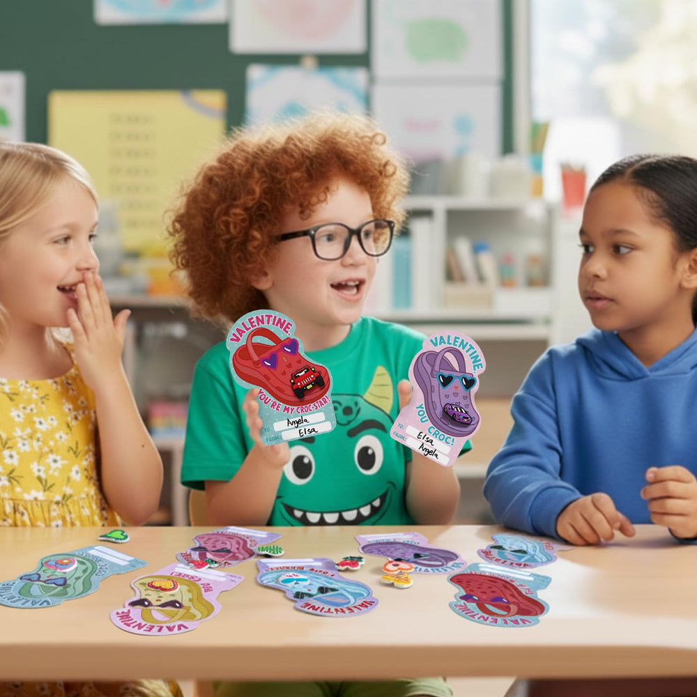 Partyloud valentines set designed for classroom celebrations and goody bags.