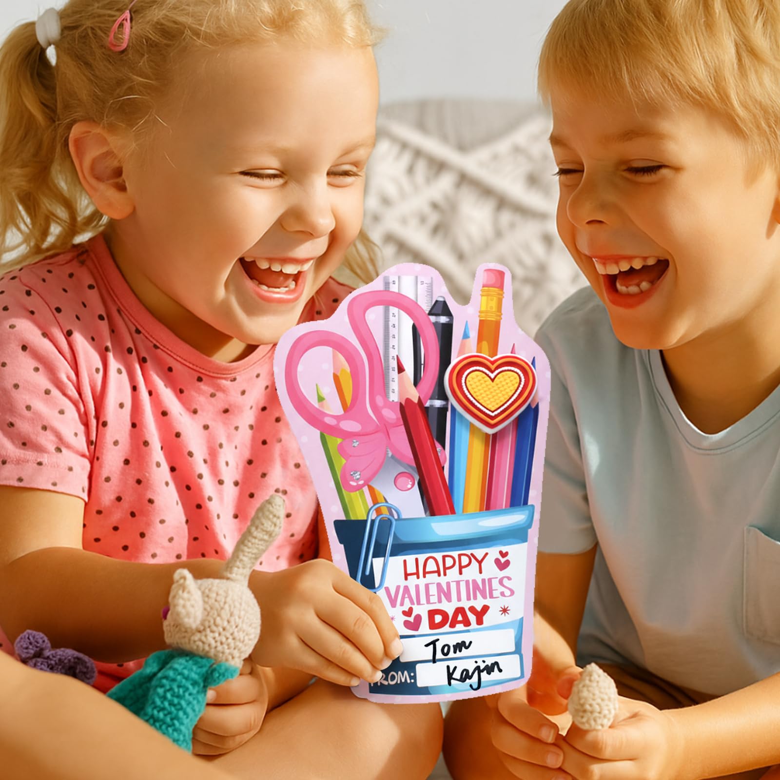 PartyLoud vibrant valentines card design with bold colors.