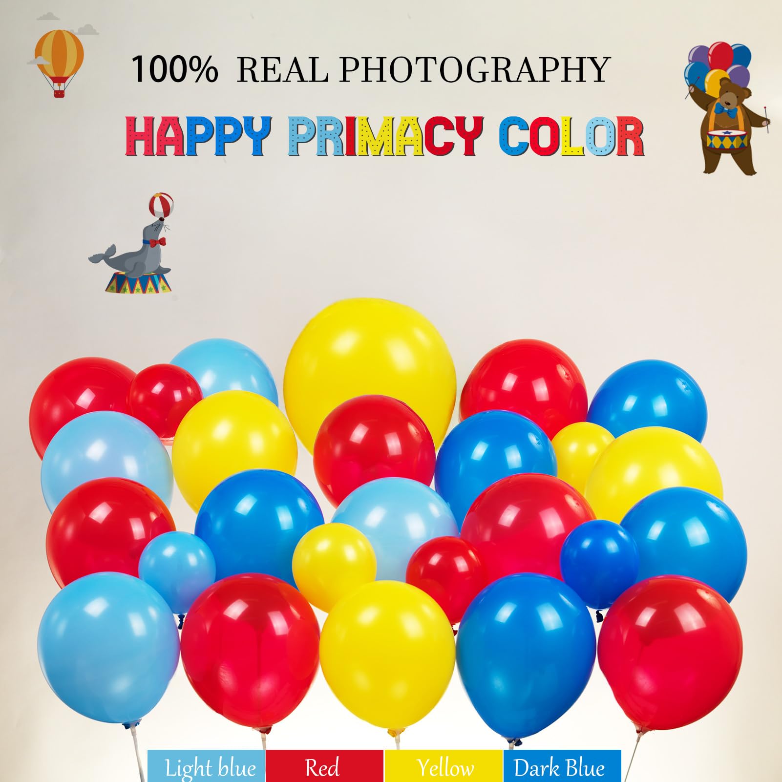 PartyMigo Carnival Kit red balloons add bold color for photos.