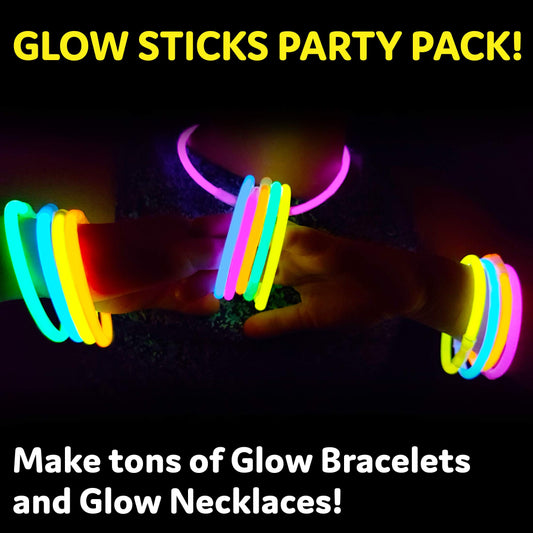 Partysticks connectors securely join glow sticks for flexible displays