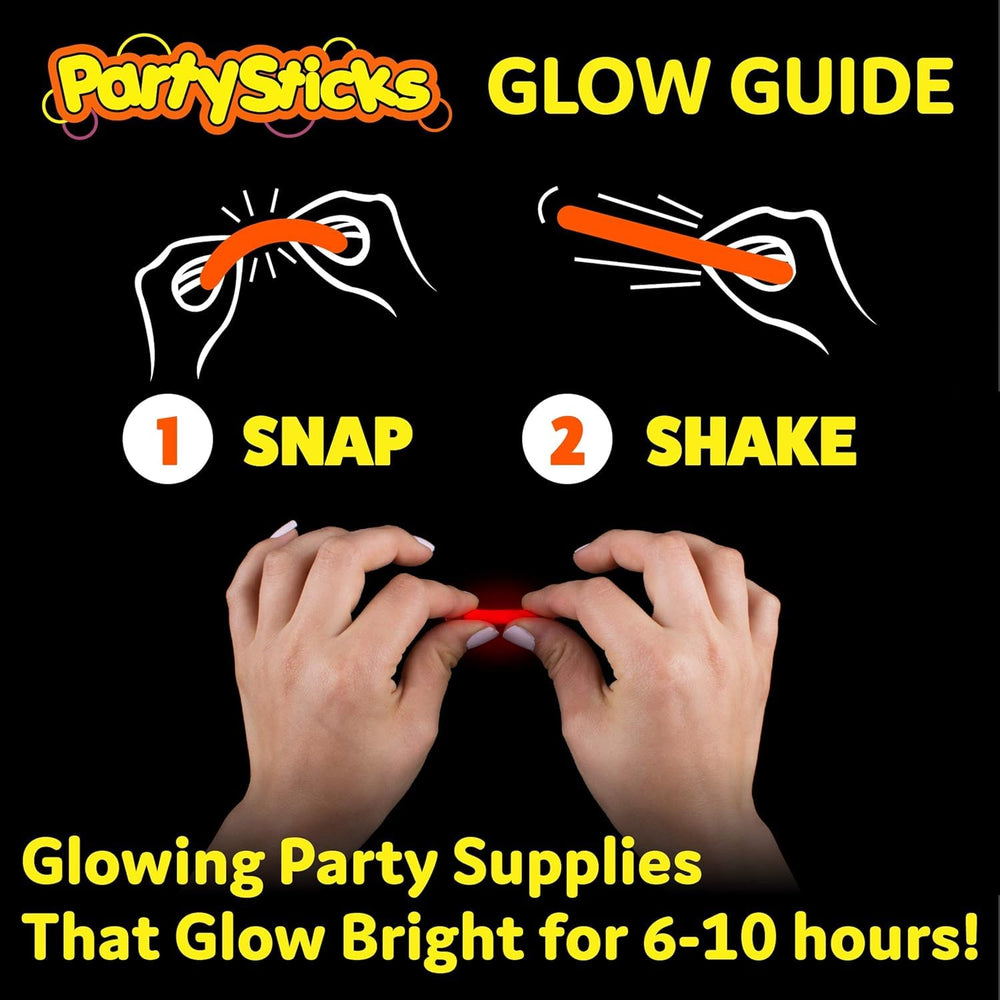 PartySticks five-color glow sticks for versatile party decor.