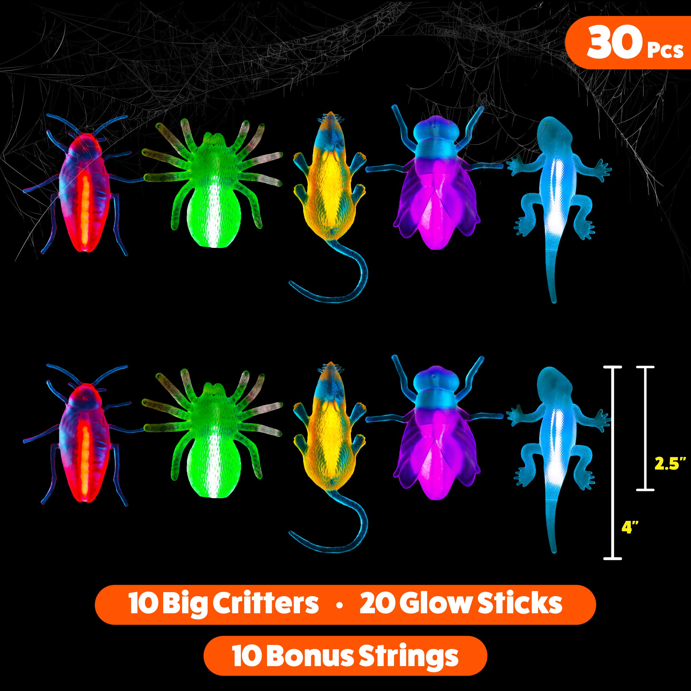 PartySticks glow-bug-toys highlight waterproof, long-lasting glow for events.