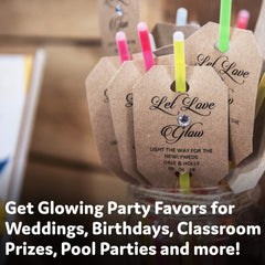 PartySticks glow decorations create striking visuals for Halloween, birthdays, and pool parties.