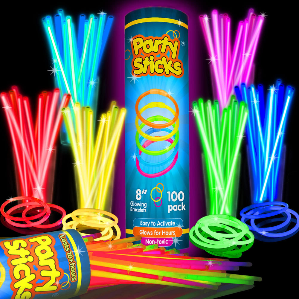 Partysticks glow sticks 100pk illuminate events with vibrant color and simple setup