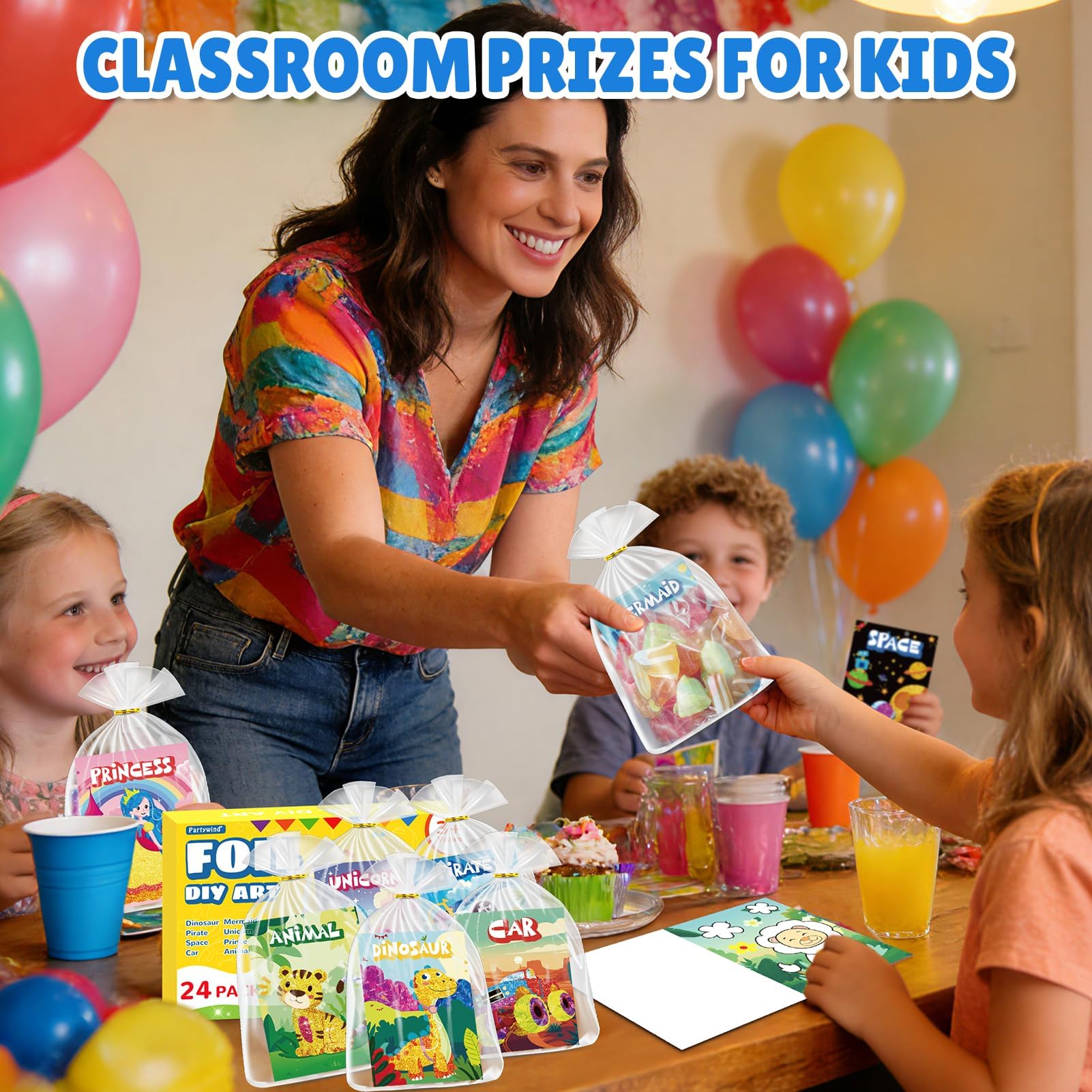 PARTYWIND DIY foil art kits spark creative play with mess-free setup.