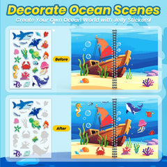 PARTYWIND ocean-scene decorating with reusable stickers for underwater world.