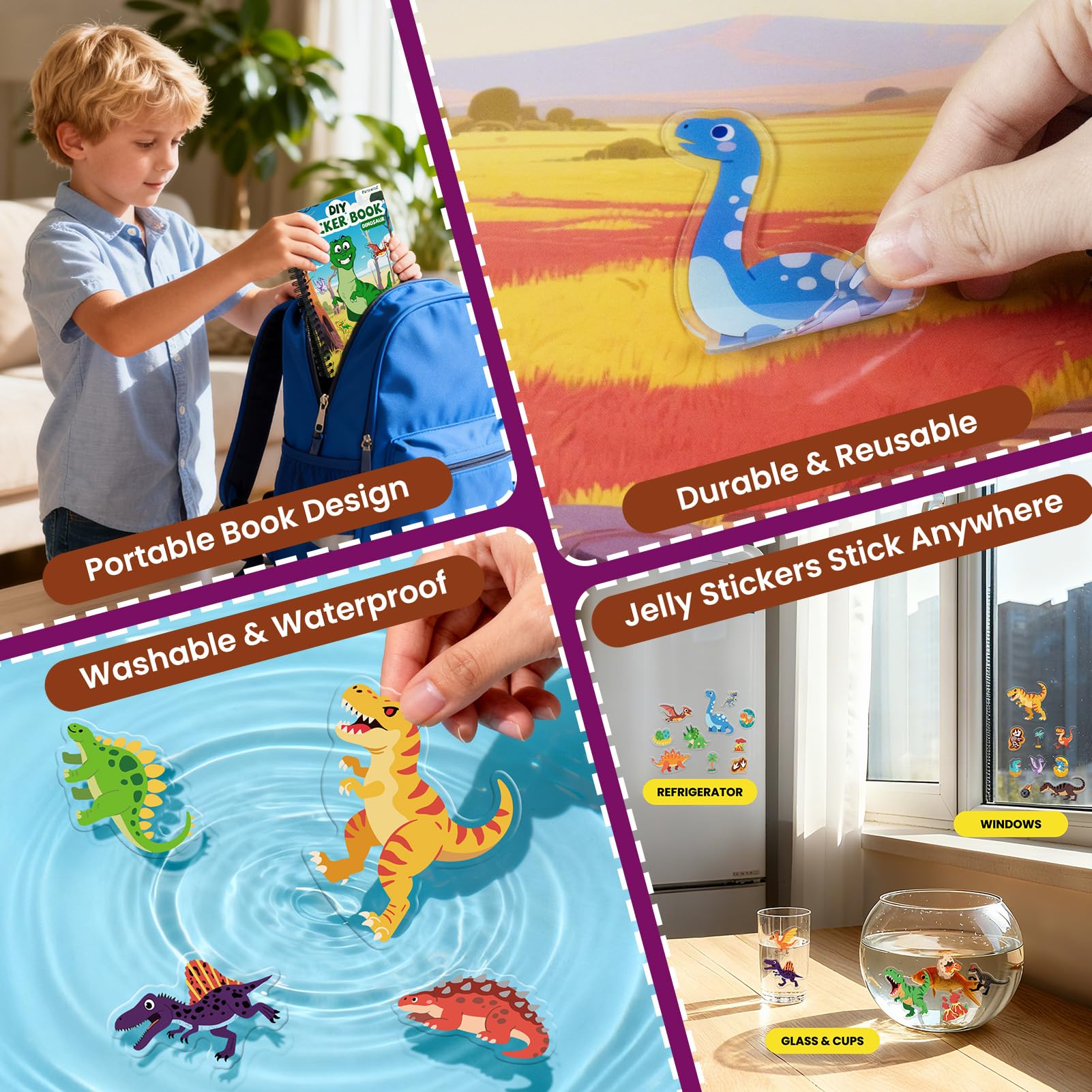 PARTYWIND portable sticker book designed for on-the-go play and year-round use