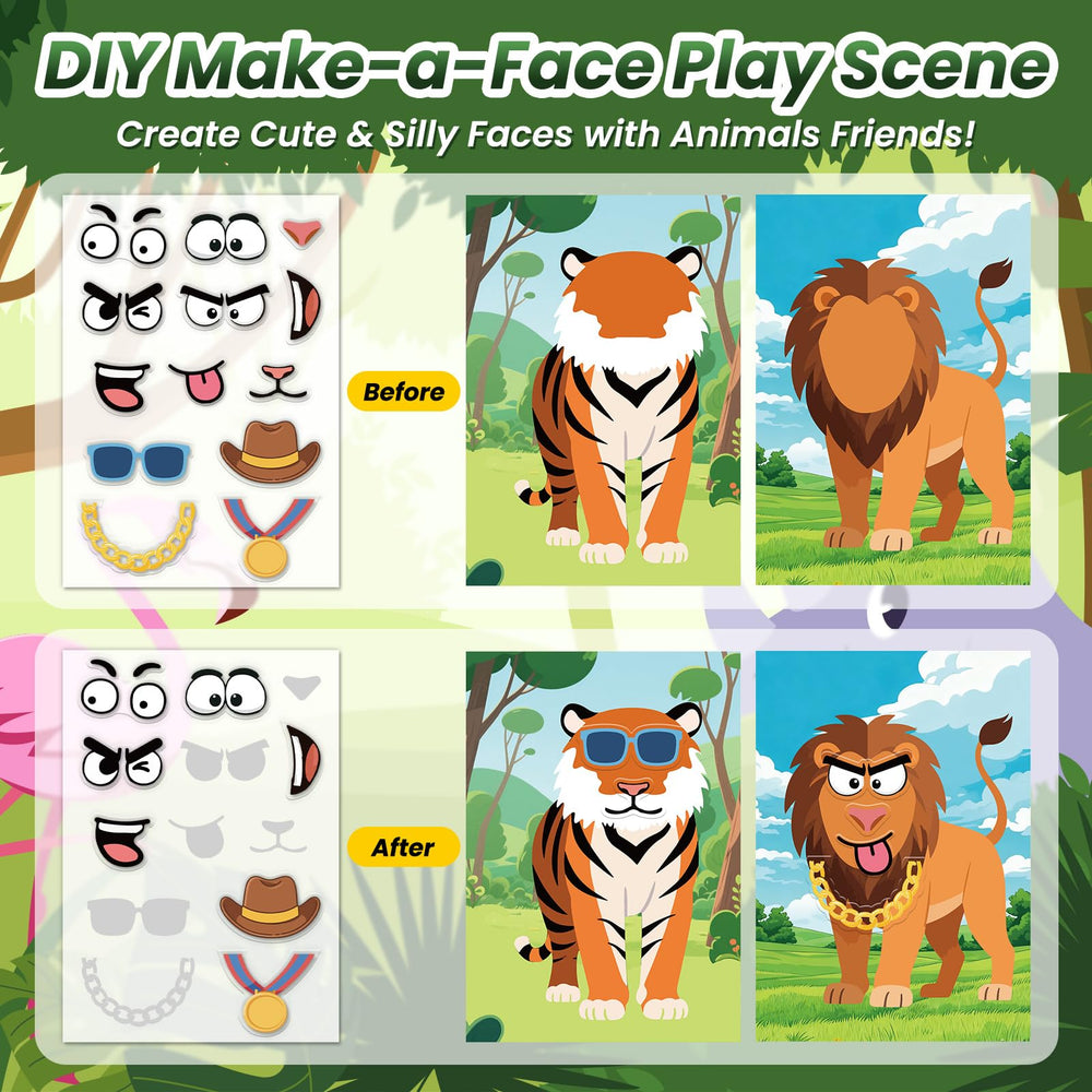 PARTYWIND jelly sticker sheets are reusable and washable for quick cleanup.