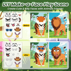PARTYWIND jelly sticker sheets are reusable and washable for quick cleanup.