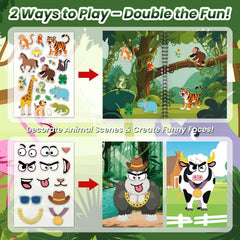 PARTYWIND make-a-face scene with jelly stickers for imaginative fun.