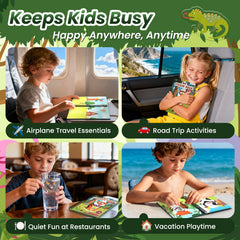 PARTYWIND travel-friendly sticker book keeps kids engaged on the road.