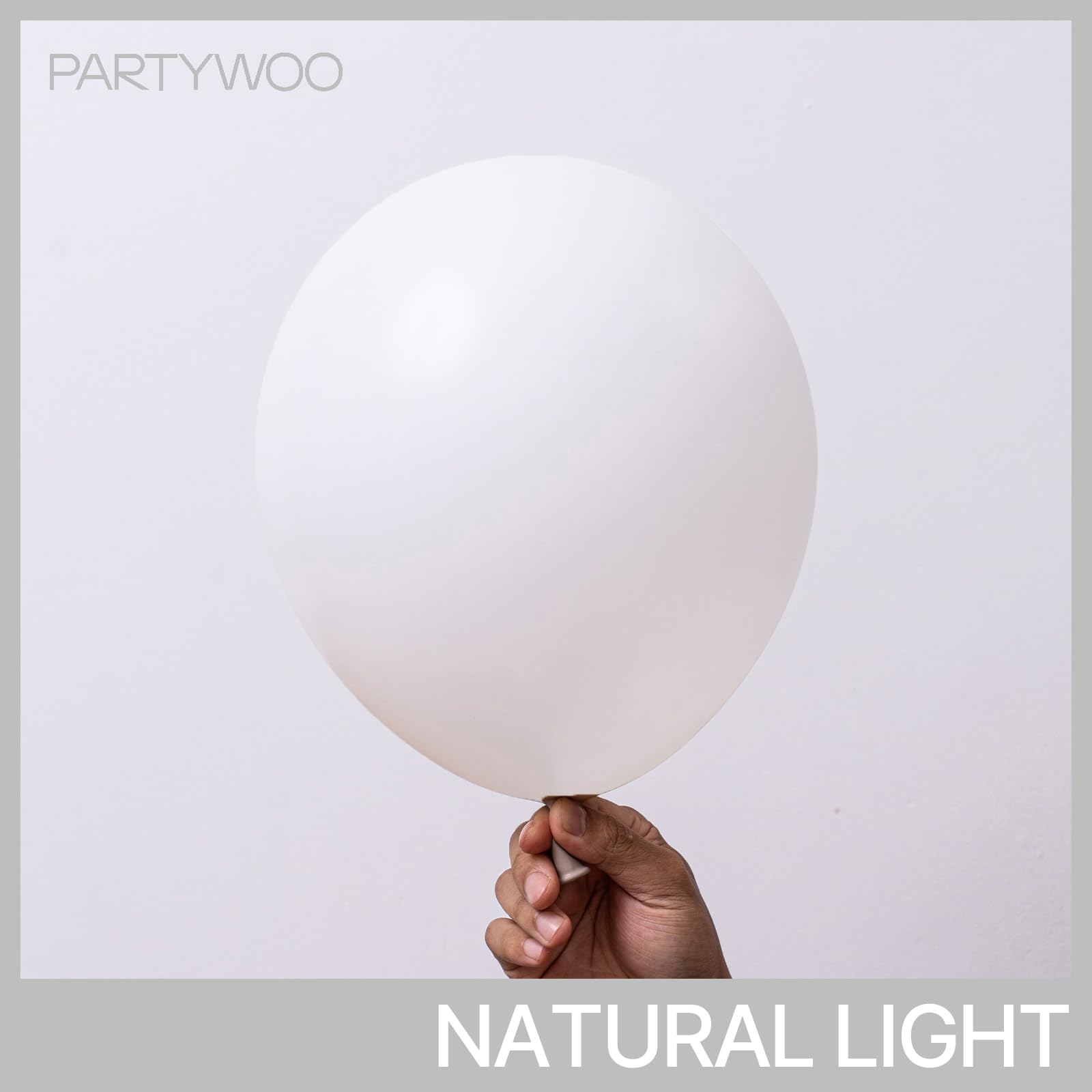 PartyWoo 12 inch white balloon ideal for mixed-height decor