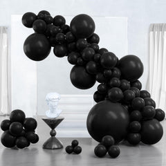 PartyWoo 127-piece black balloons pack for dramatic arches and garlands.