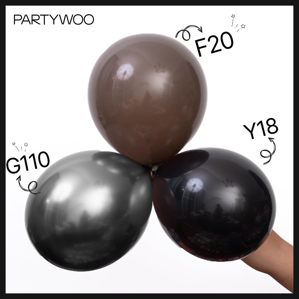 PartyWoo 12-inch matte black balloon great for layered displays.
