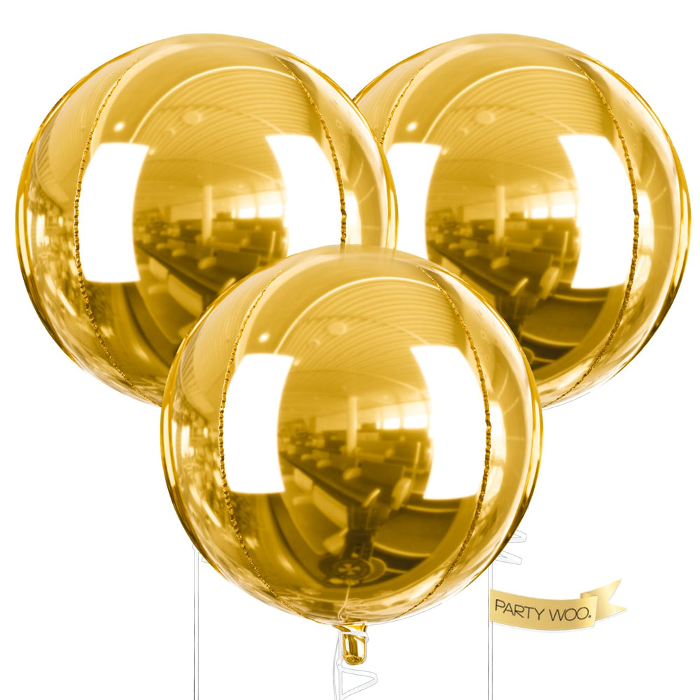 PartyWoo 50 inch gold foil balloons for striking party backdrops and photo-worthy moments.