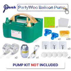 PartyWoo air-fill 72-hours note indicating air-filled longevity for events