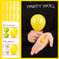 PartyWoo arch garland using yellow balloons for festive displays